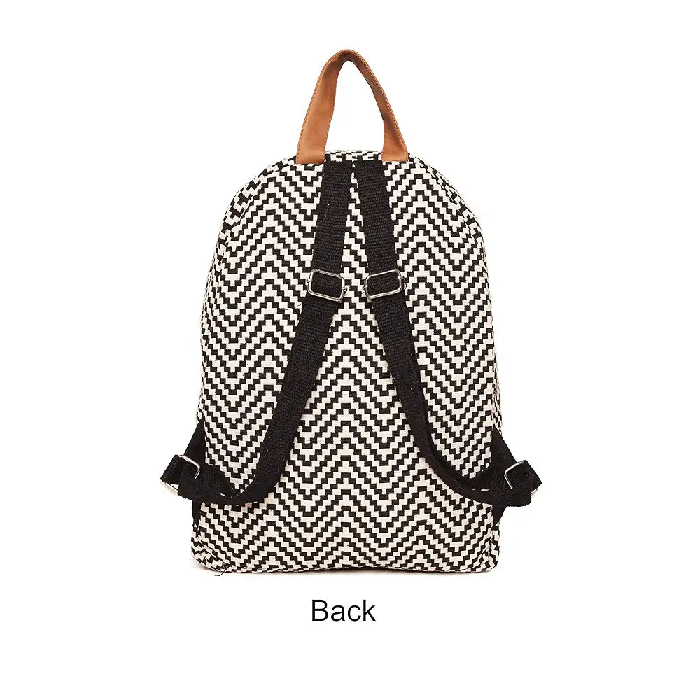 Astrid Canvas Girls Backpack Medium Size Colour White