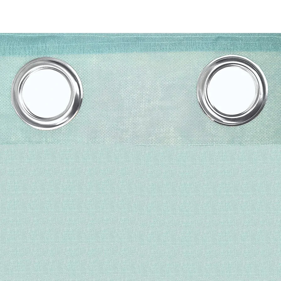 Divine Casa 5 Feet Sheer Window Curtain Elegant Eggshell Colour Blue Transparent Polyester Panel with Eyelets Lightweight & Airy Single Curtain (Pack of 1)