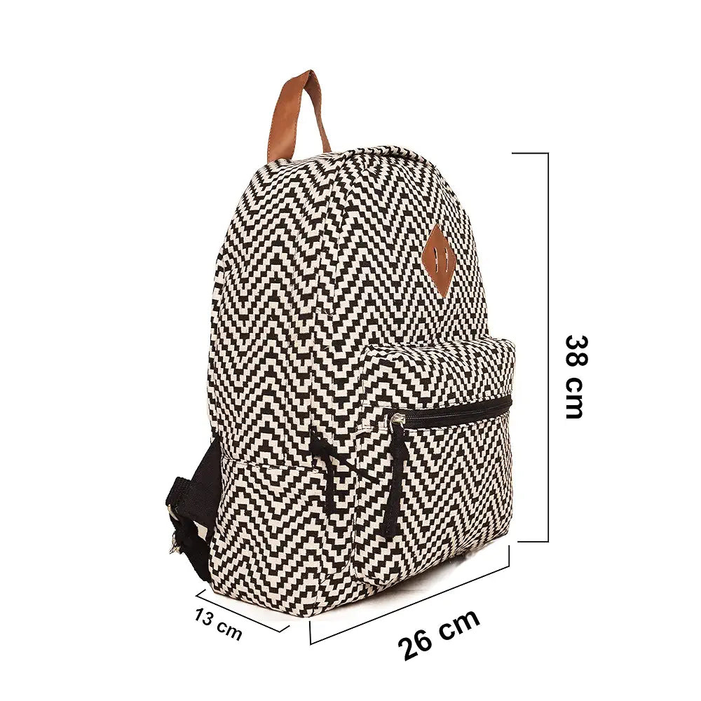 Astrid Canvas Girls Backpack Medium Size Colour White