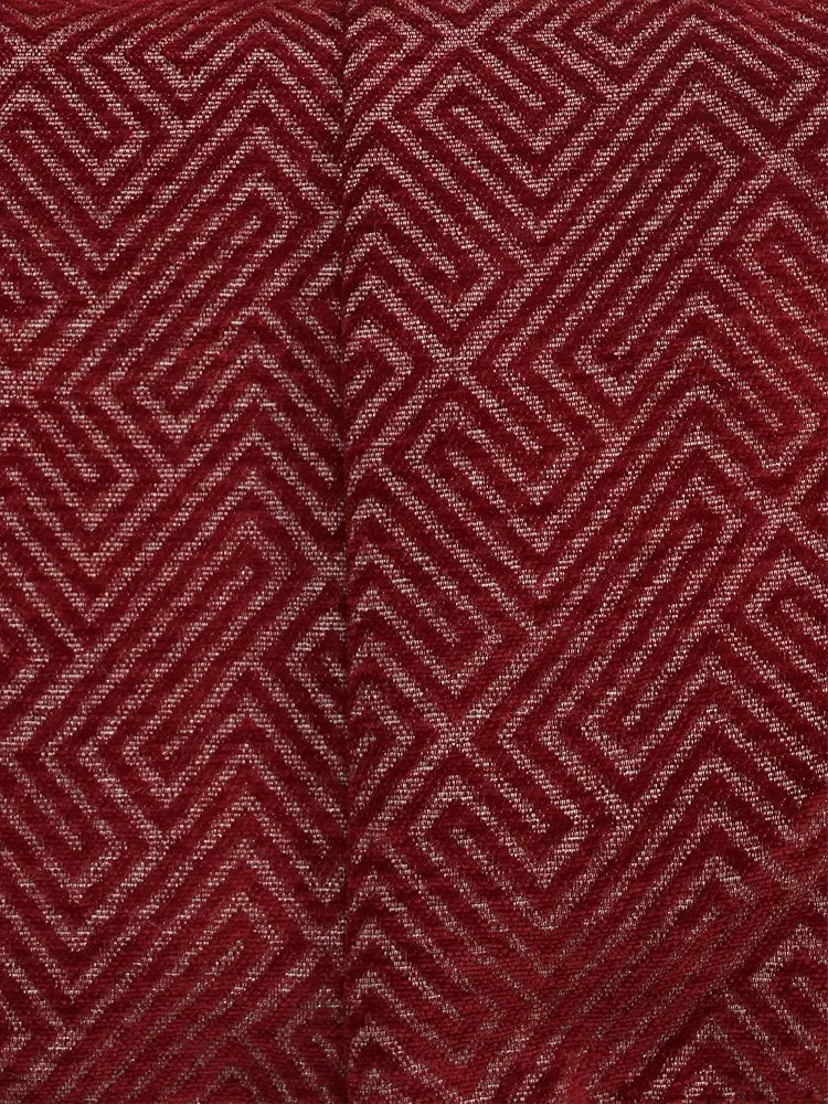 Saral Home Chenille 3 Seater Sofa Cover Throw Colour Red & Maroon