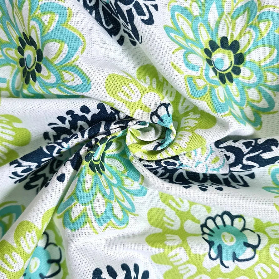 Divine Casa 144 TC 100% Cotton Single Bedsheet with 1 Pillow Cover Flral Pattern Colour Calery