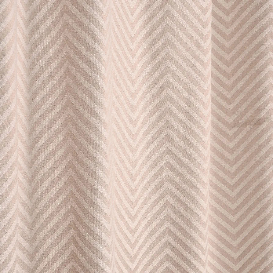 Saral Home Easy Living Chevron Designer Curtains Colour Beige