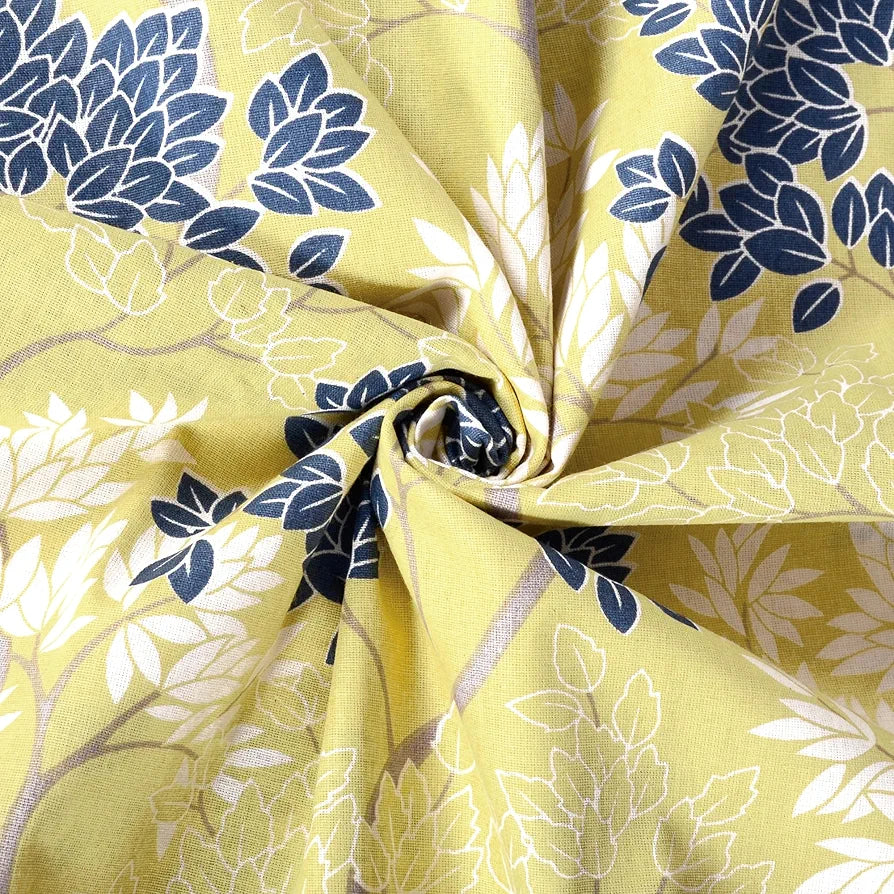 Divine Casa 144 TC 100% Cotton Bedsheet for Single Bed with 1 Pillow Cover Colour Lemon Drop