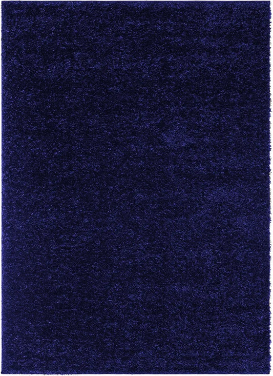 Ishro Home Premium Fuzzy Shag Carpet for Hall Rugs for Living Room Carpets for Living Room Colour Blue