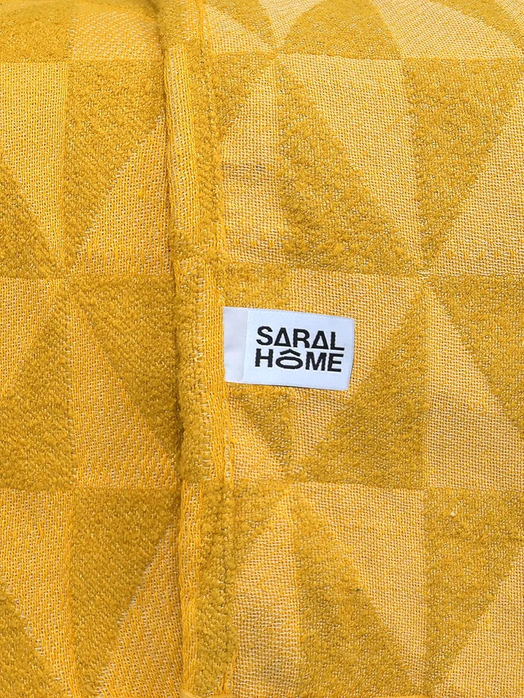 Saral Home Soft Microfiber 1 Seater Sofa Cover Throw Colour Yellow