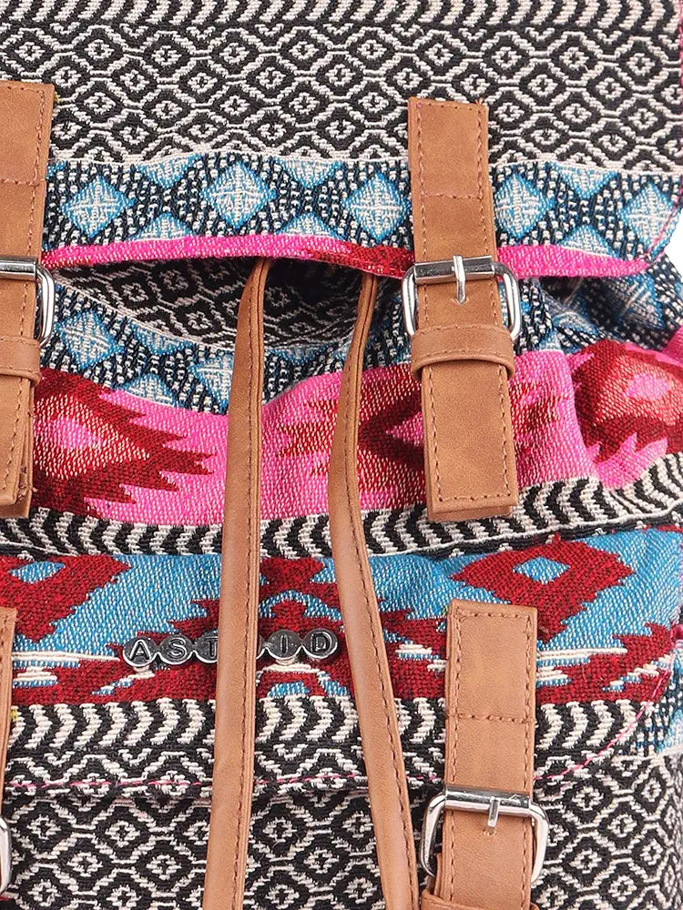 Astrid Canvas Girls Backpack Medium Size Colour: Multicolour