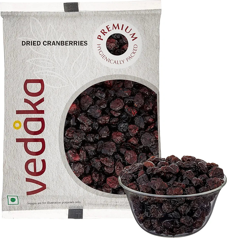 Amazon Brand - Vedaka Dried Sweetened Cranberries | 200 Gram | Whole | Tasty Snack For Kids And Adults | Quality Berries