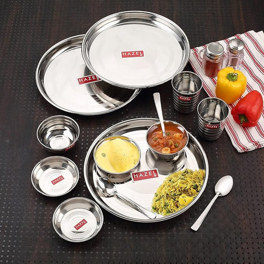 Hazel Stainless Steel Dinner Set of 6 Pieces Dinner Set Steel