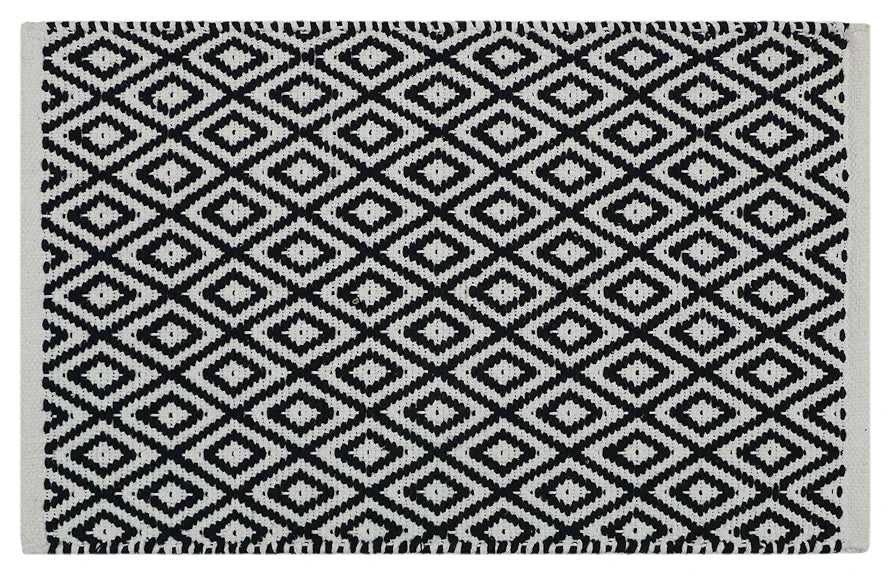 The Home Talk Weaved Cotton Rectangular Carpets Contemporary Decorators Area Rugs Navy