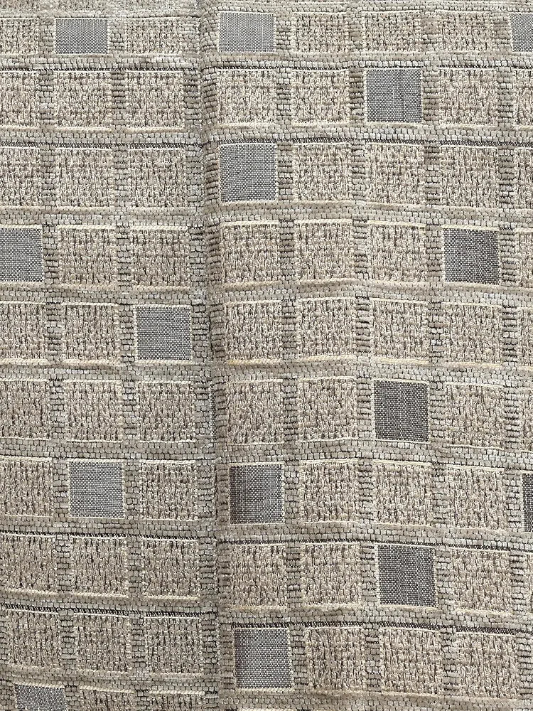 Saral Home Soft Viscose Chenille Geometric Pattern Covers Beige