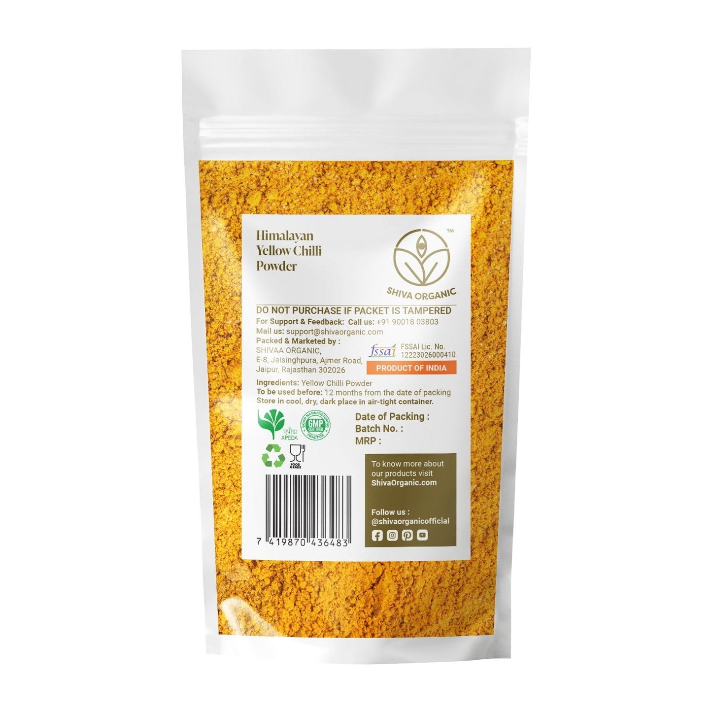 Himalayan Yellow Chilli Powder - Organic