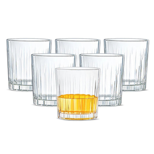 Borosil Noble Whiskey Glass Set of 6 (300ml×6)