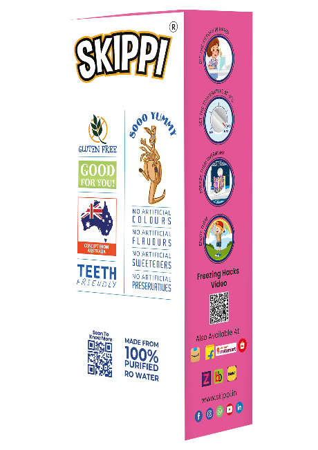 Skippi Bubble Gum Flavor Ice pop, Pack of 12