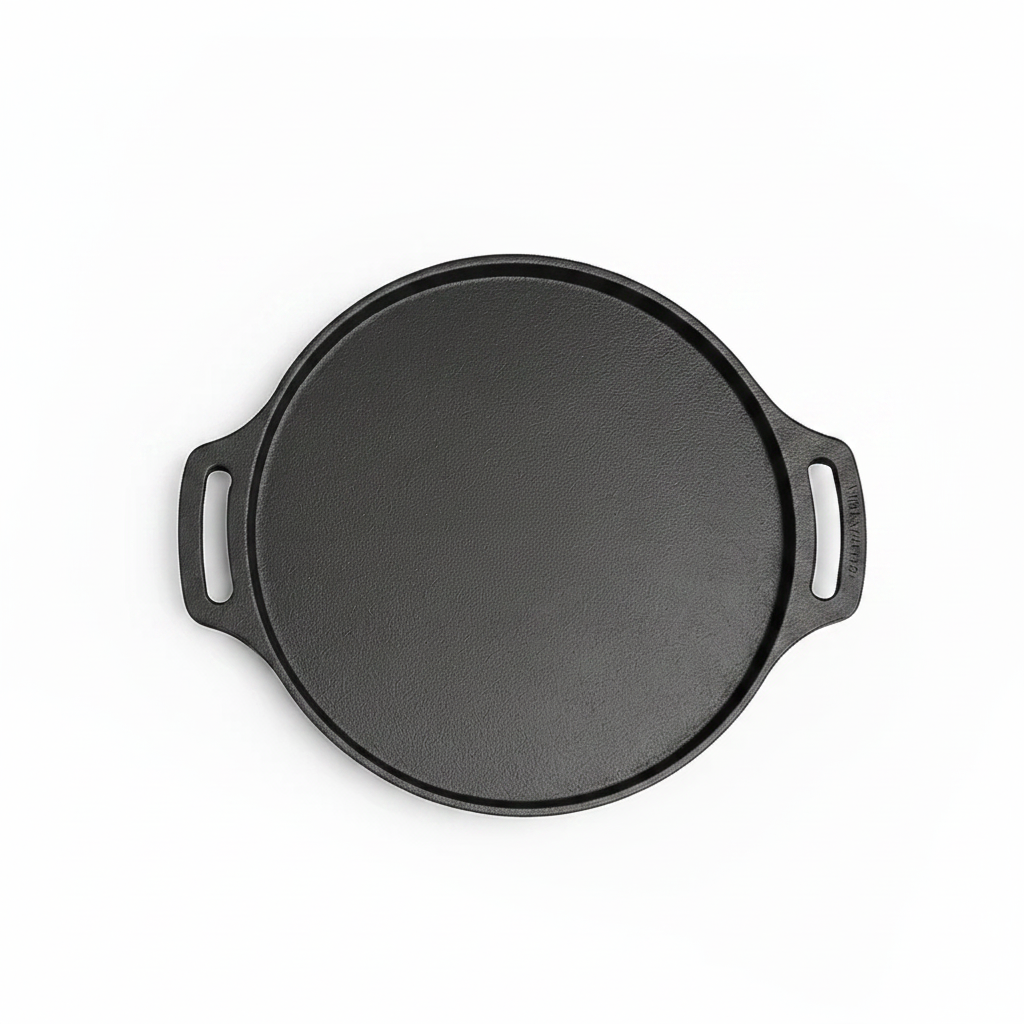 Human Hydro Cast Iron Cookware Set — 30cm Dosa Tawa + 12-Pit Paniyaram Pan with Glass Lid Pre-Seasoned Gas Induction