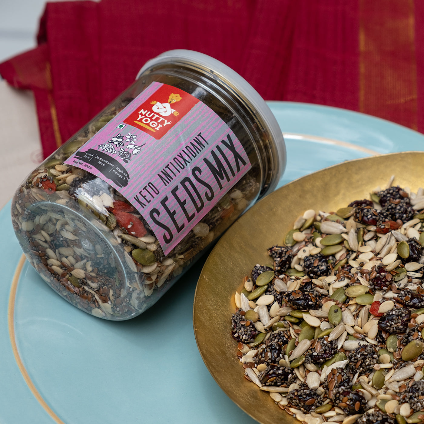 Nutty Yogi Keto Antioxidant Super Seeds Mix 250g (Pack of 2)