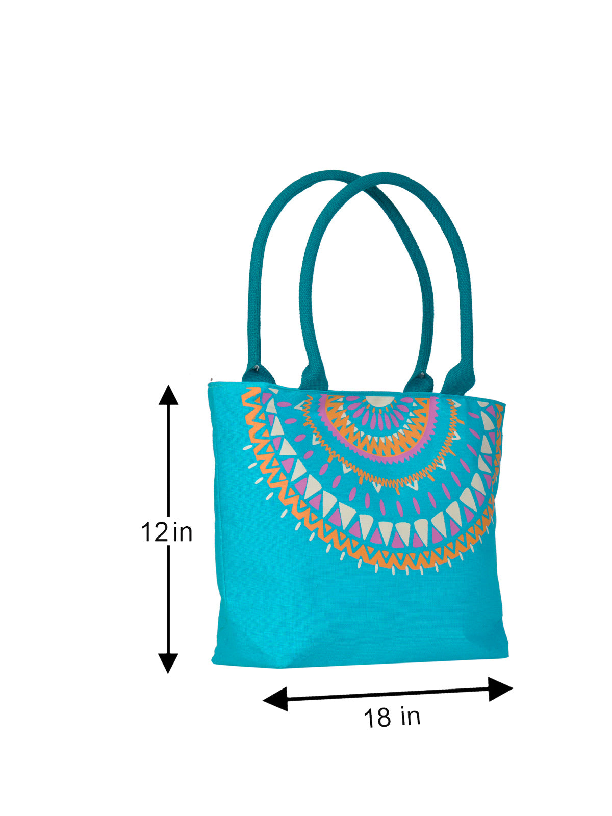 Jute Cottage Mandala Neck Print Bag
