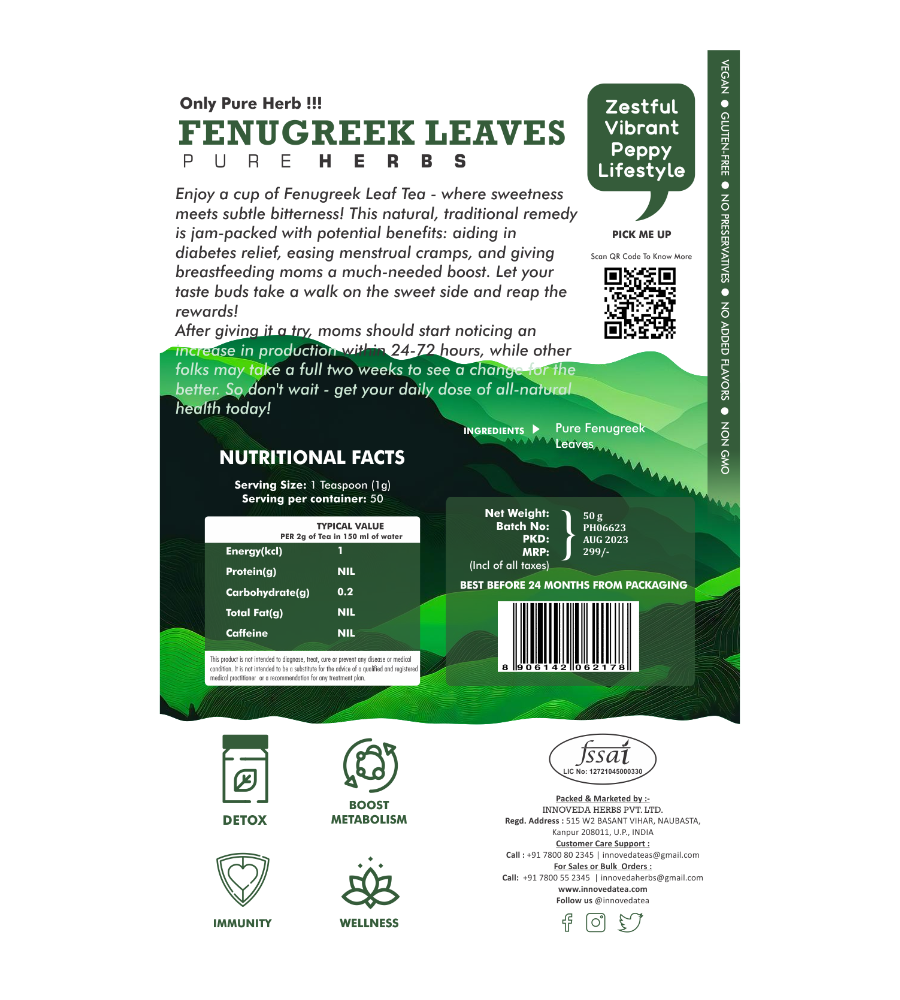 Innoveda Fenugreek Leaf Tea - 50 gms