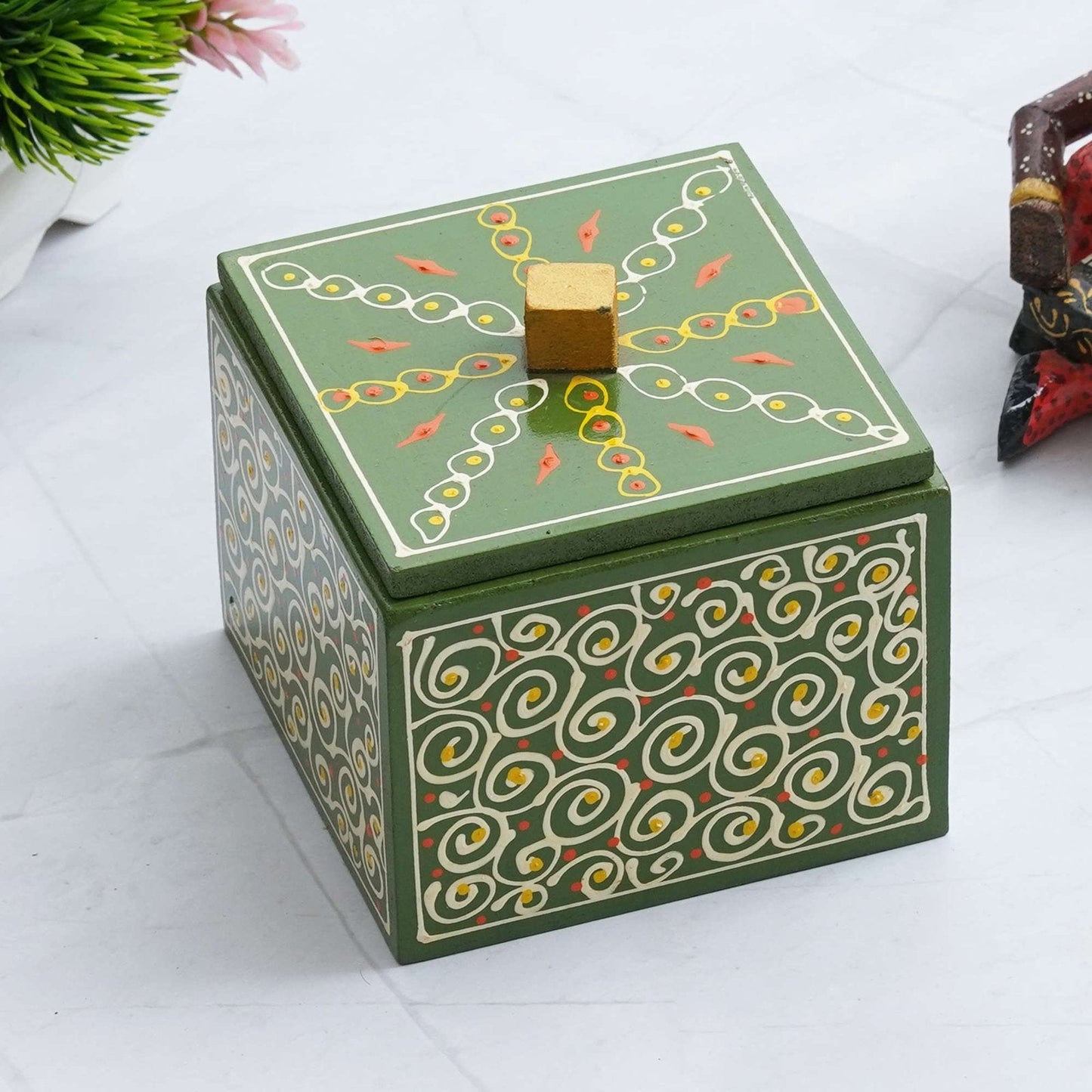Handcrafted Wooden Dry Fruit Box: Elegant Storage for Healthy Treats