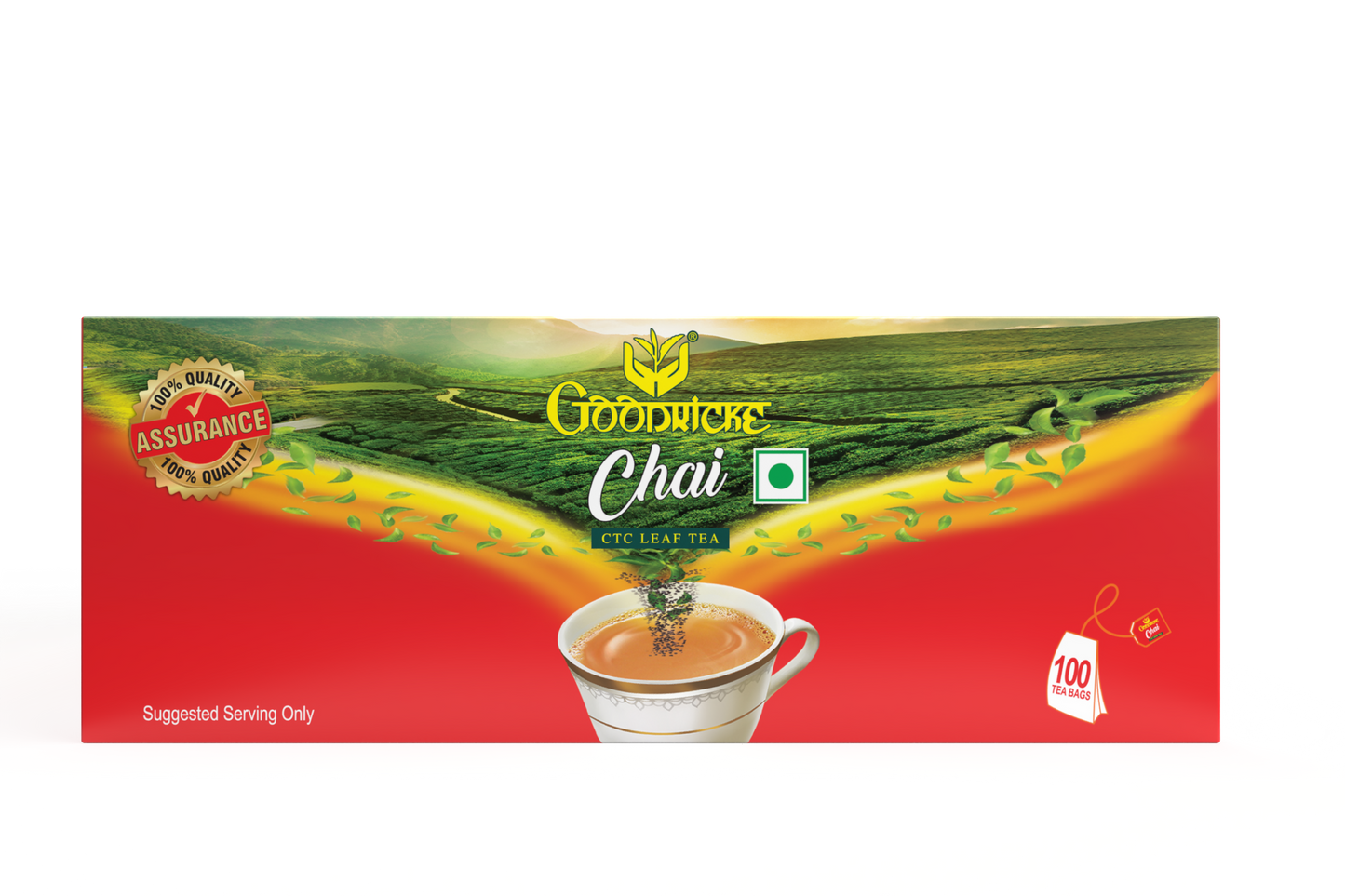 Chai Leaf Tea, 100 Tea Bags (Pack of 2)