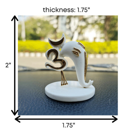 Svastika Om Ganesh Idol for Car Dashboard
