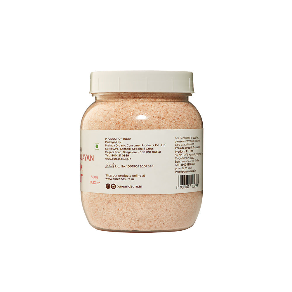 Organic Natural Himalaya Pink Salt in pouch-500g