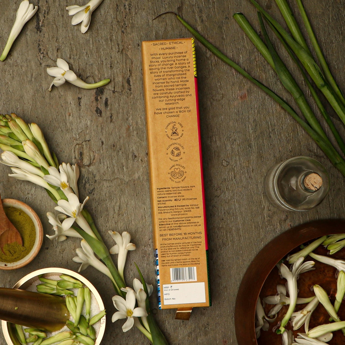 Phool Natural Incense Sticks Tuberose Bundle Packs