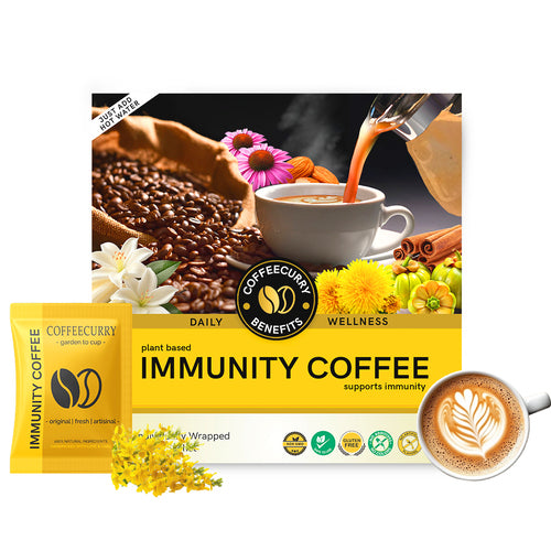 Immunity Coffee Premix – Powerful Immunity Booster Coffee to Strengthen Your Immune System and Increase Immunity Naturally with Every Sip - Coffeecurry