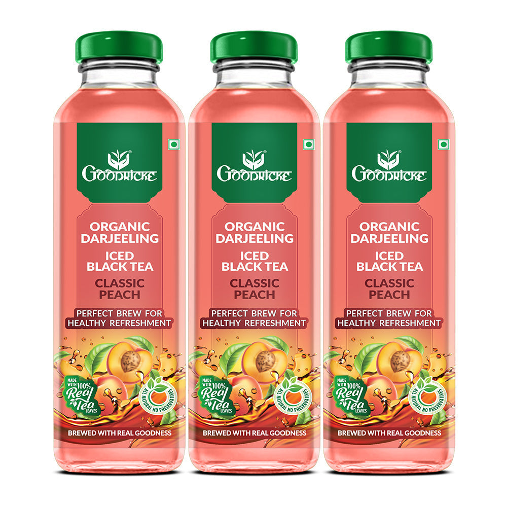 Classic Peach (350 ml) (Pack of 3)- Organic Darjeeling Iced Black Tea