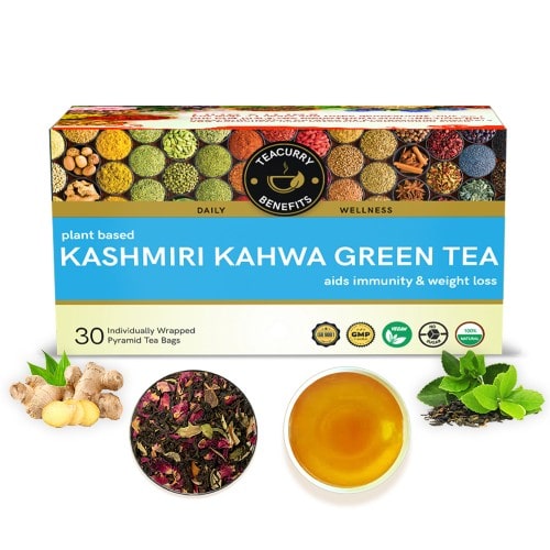Kashmiri Kahwa Green Tea - Helps with Weight Loss, Immunity, Digestion