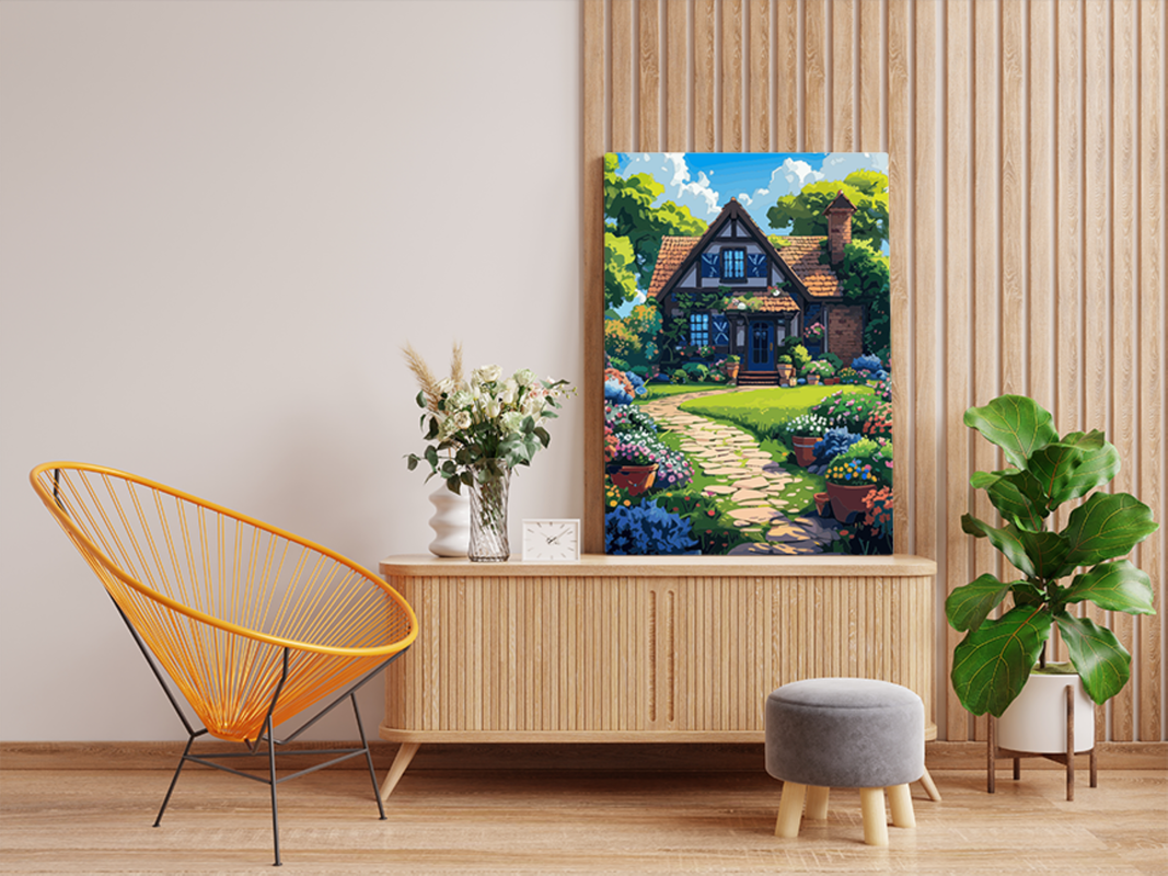 Charming Cottage Garden Paint by Numbers Kit