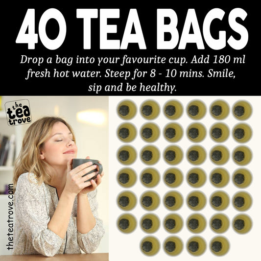 Organic Nettle Leaf Tea Bags - 40 Eco-Friendly Tea Bag in Resealable Pouch