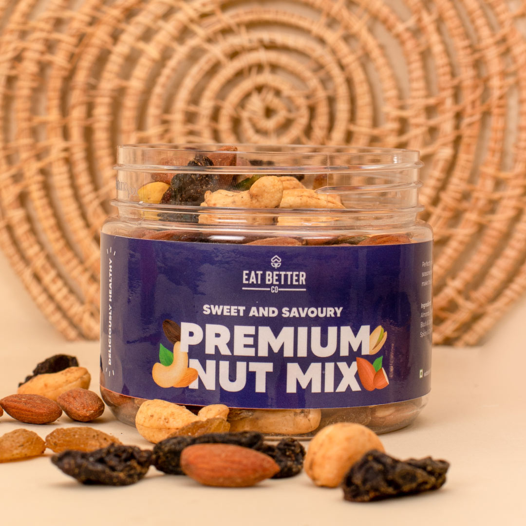 Premium Nut Mix - Jumbo Nuts & Raisins - Roasted & Spiced