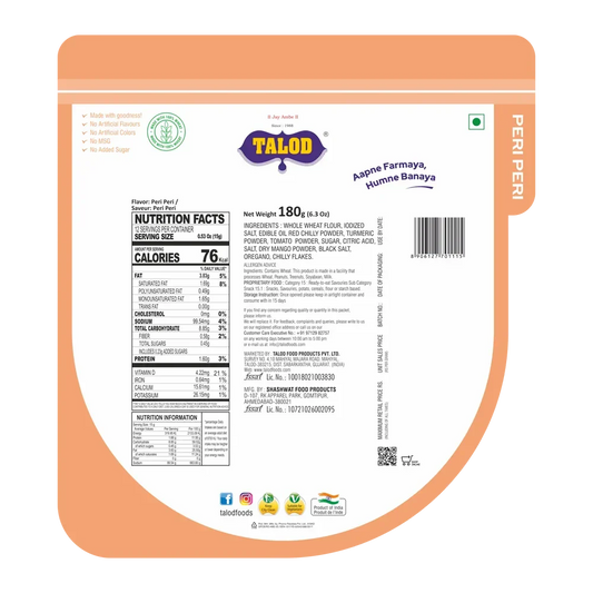 Peri Peri Khakhra – Healthy & Tasty, 180g
