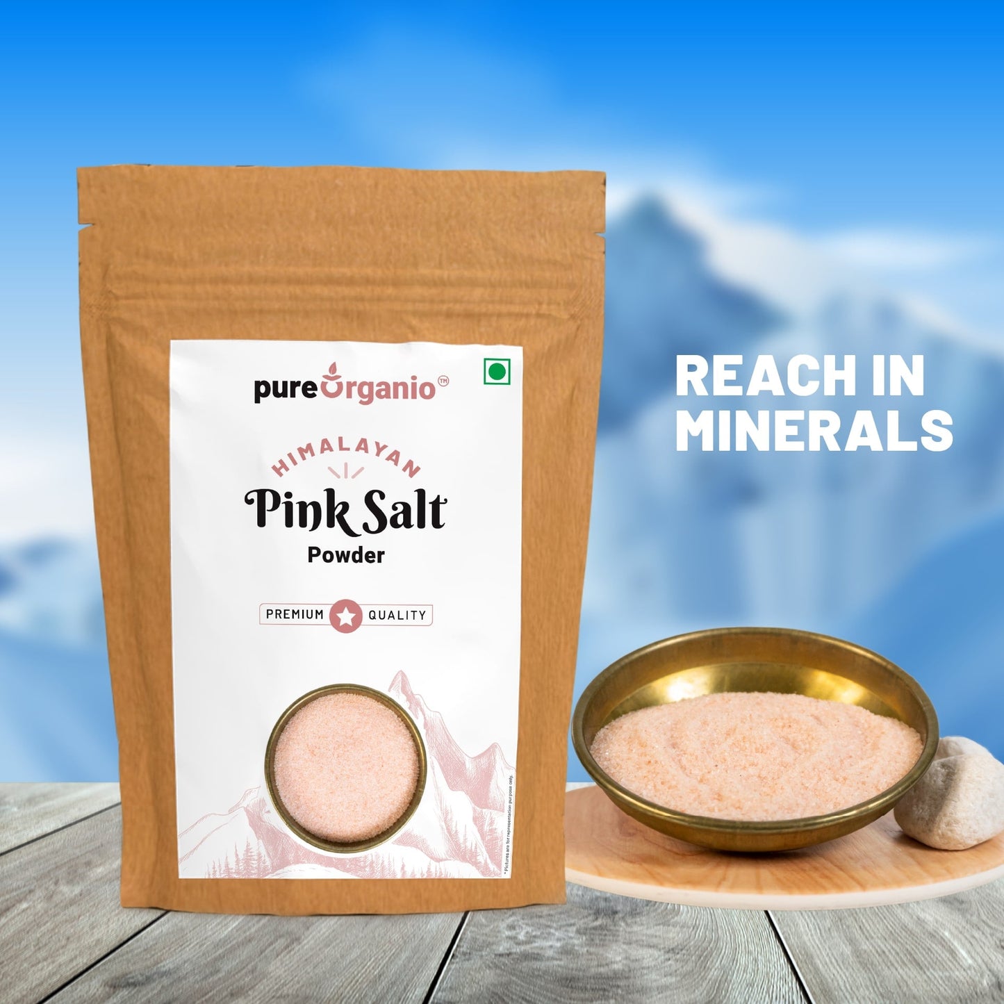 Pure Organio Natural Himalayan Pink Salt Powder