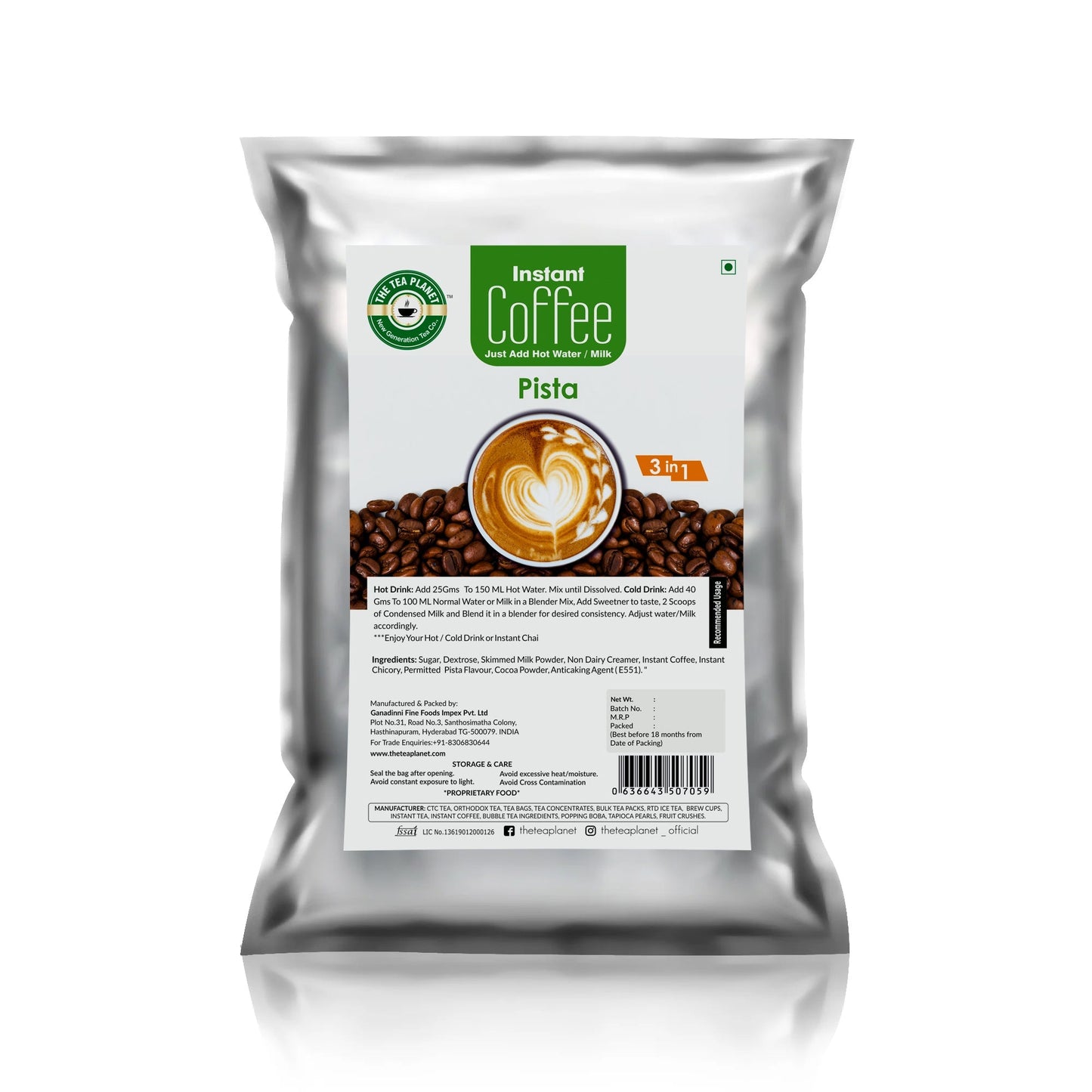 Pista Instant Coffee Premix (3 in 1) - 1kg