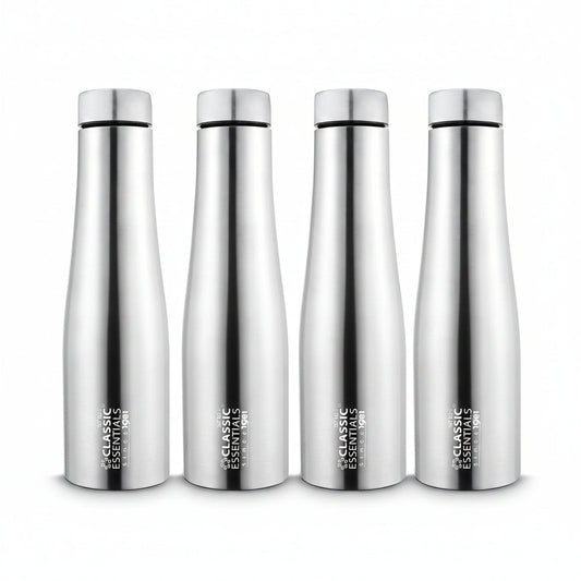 Classic Essentials Stainless Steel Inox Carbo Bolt Matt Finish Water Bottle 1000ml (Pack of 4)
