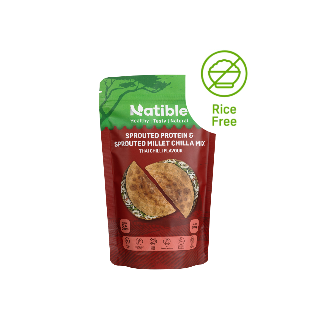 Sprouted Protein and Sprouted Millet Chilla Mix - Thai Chilli flavor