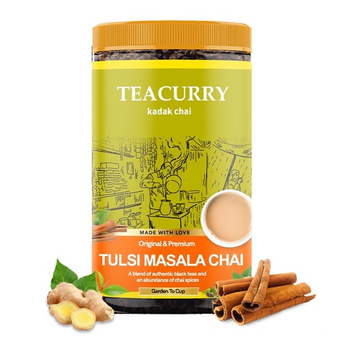 Tulsi Masala Chai - 100% Natural Basil Spiced Tea for Immunity | With Real Spices