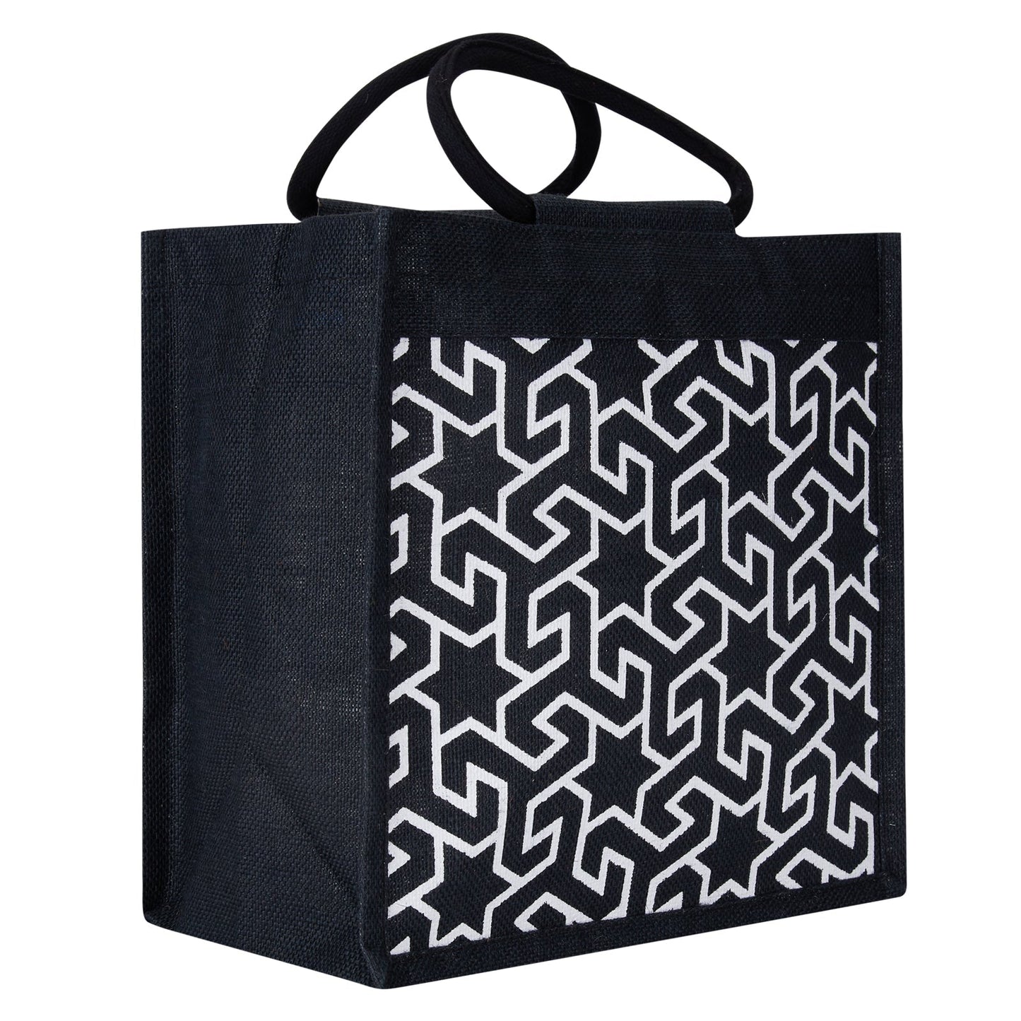 Jute Cottage Geometric Motif Print Lunch Zipper