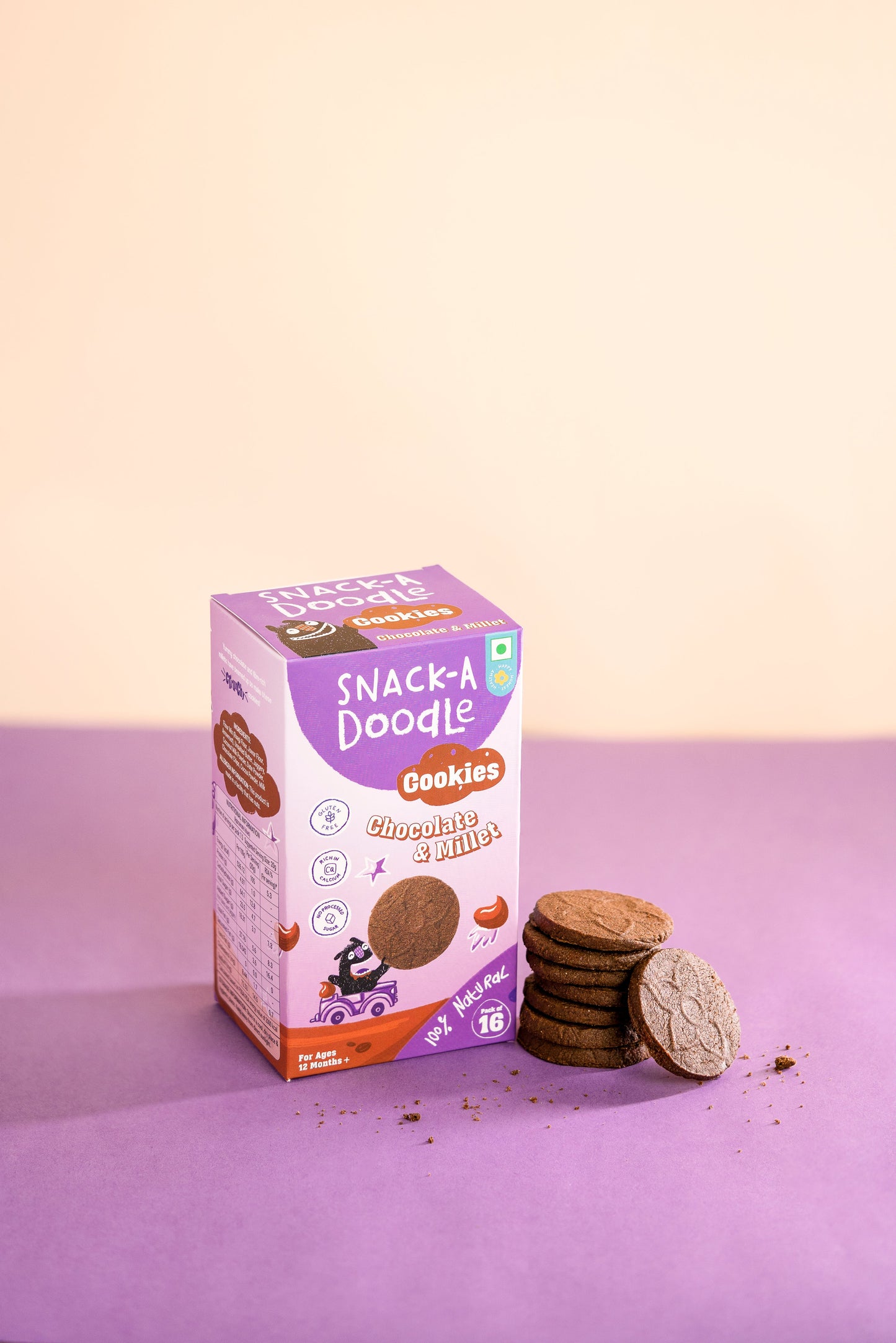 Crunchy Chocolate Millet Cookies