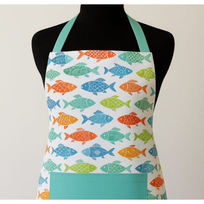 Airwill Cotton Designer Aprons Sized 65cm in Width and 80cm in Length 2 Long Ties on Both 2 Sides