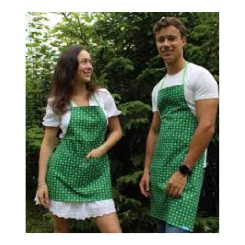 Airwill Cotton designer aprons sized 65cm in width and 80cm in length with 1 center pocket Adjustable buckle