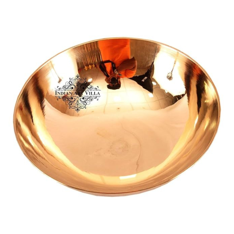 Indian Art Villa Bronze Kansya Utensils Round Shape Bowl