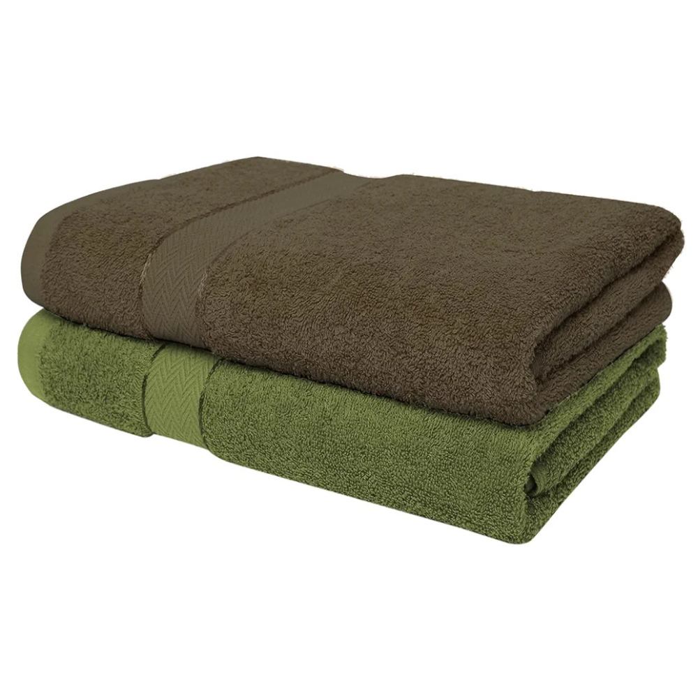 Cloth Fusion Cotton 500 GSM Towels for Bath Large Size Set of 2 Ultra Soft Bath Towel for Women and Men