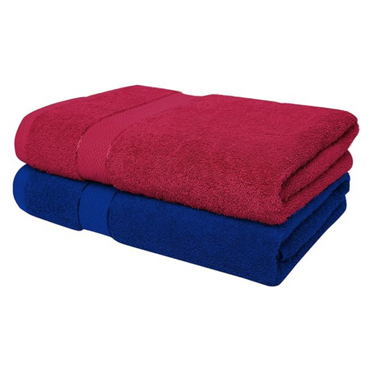 Cloth Fusion Cotton 500 GSM Towels for Bath Large Size Set of 2 Ultra Soft Bath Towel for Women and Men