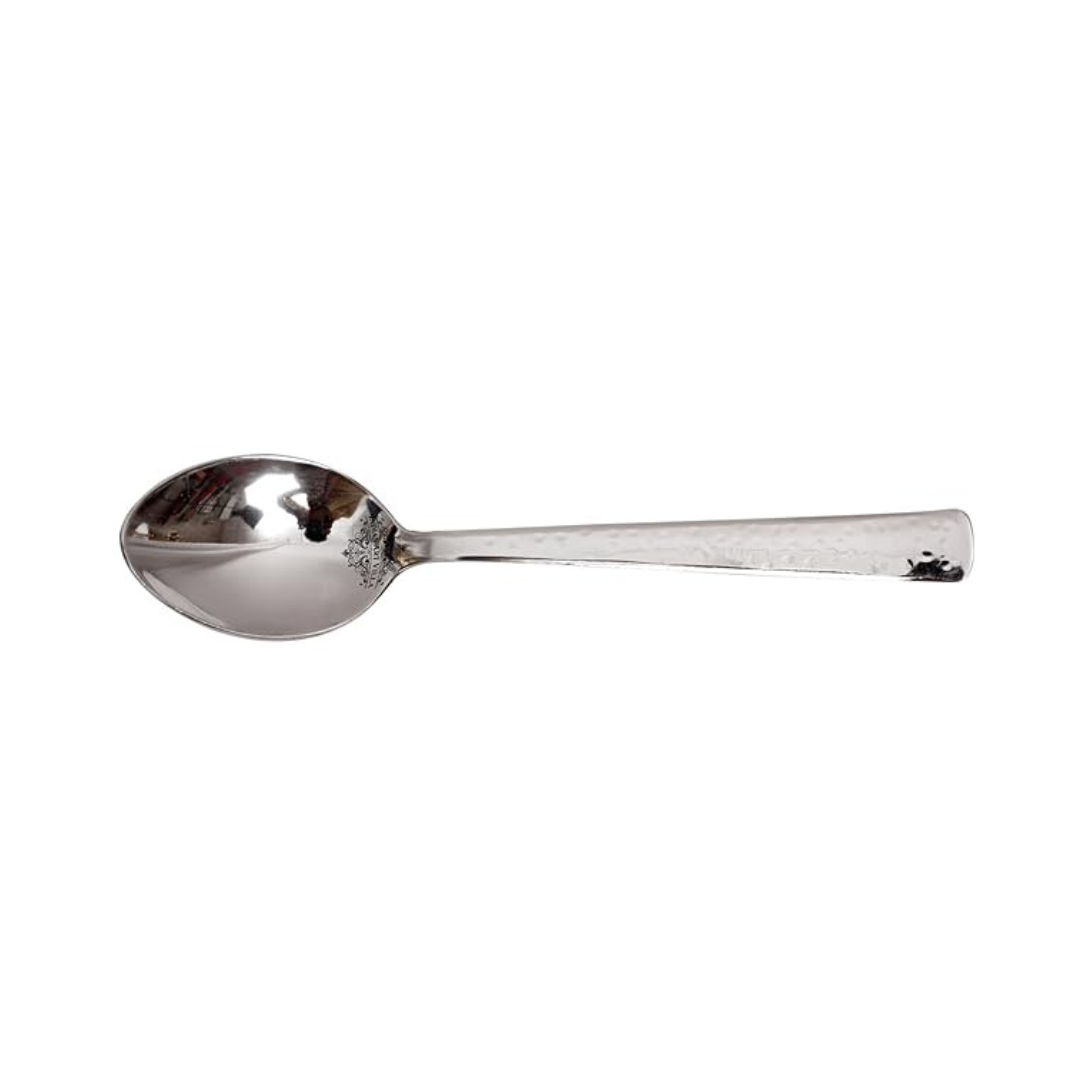IndianArtVilla Handmade Hammered Stainless Steel Baby Spoon Cutlery, 1 Pieces
