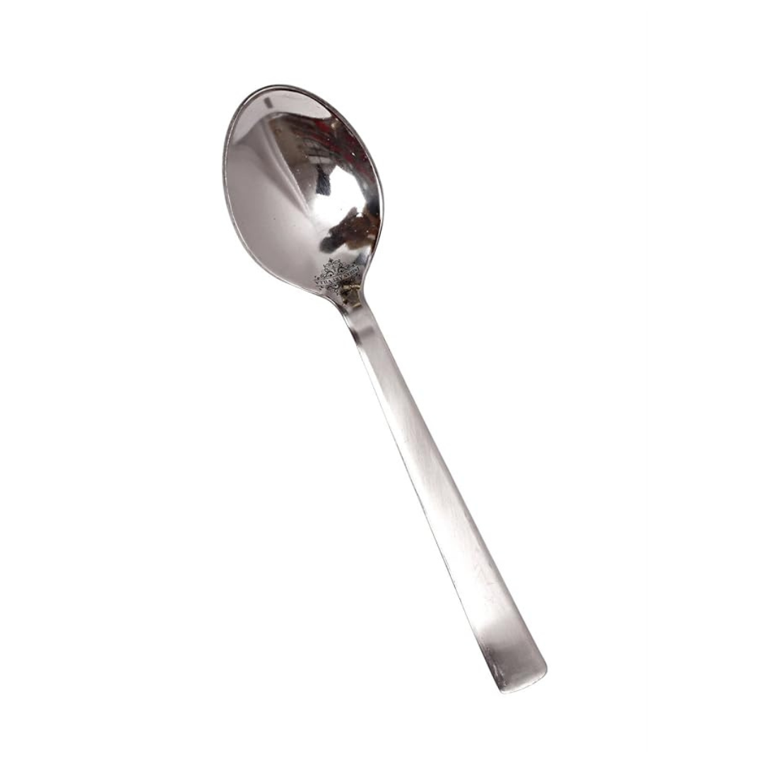 Indian Art Villa Matt Finsh Stainless Steel Cutlery Baby Spoon Set, 2 Pieces