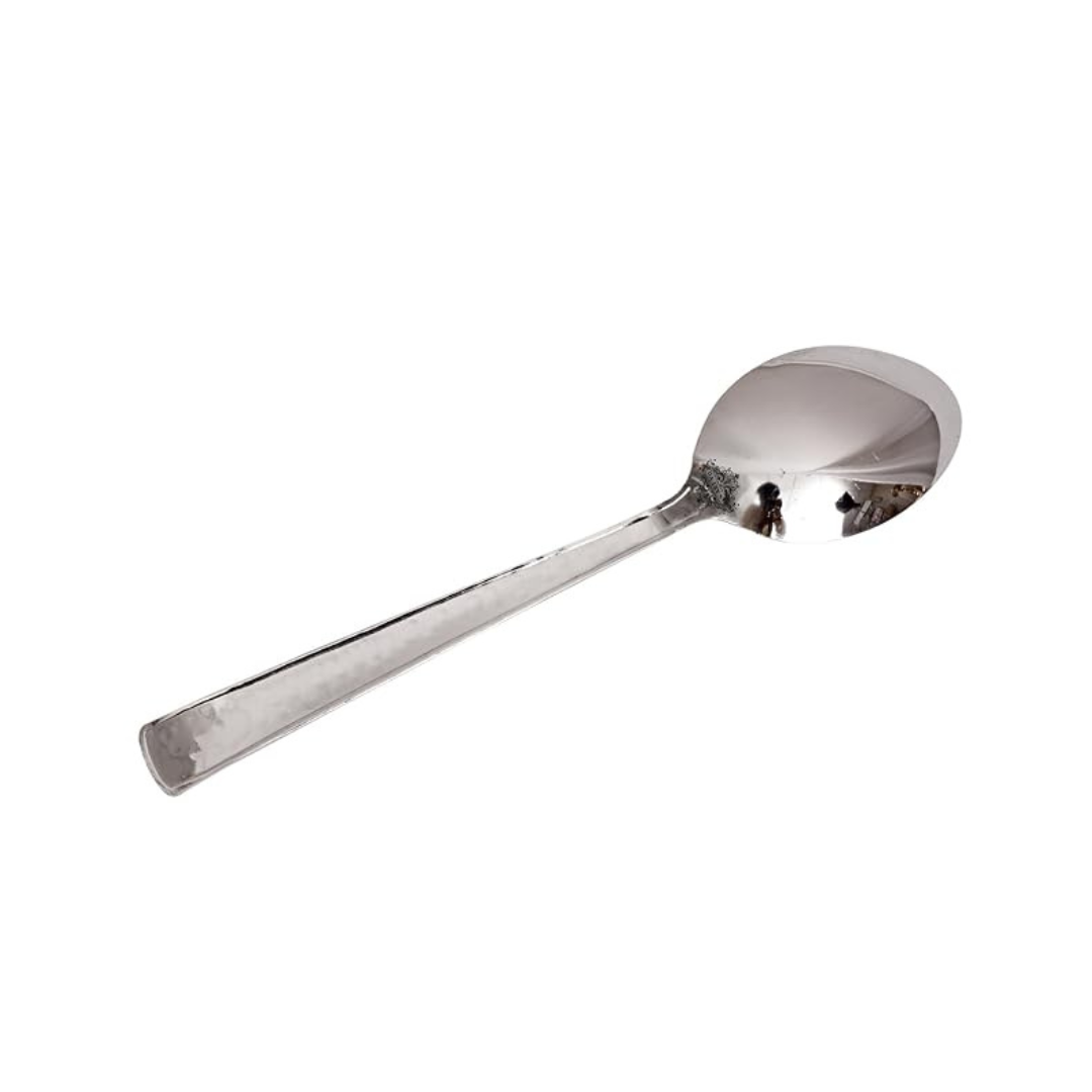 IndianArtVilla Handmade Hammered Stainless Steel Baby Spoon Cutlery Set, 2 Pieces