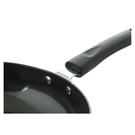 Hazel 3 mm Hard Anodised Frying Pan Aluminium Anodized Fry Pan Induction Base 1750 ml 22 cm Black