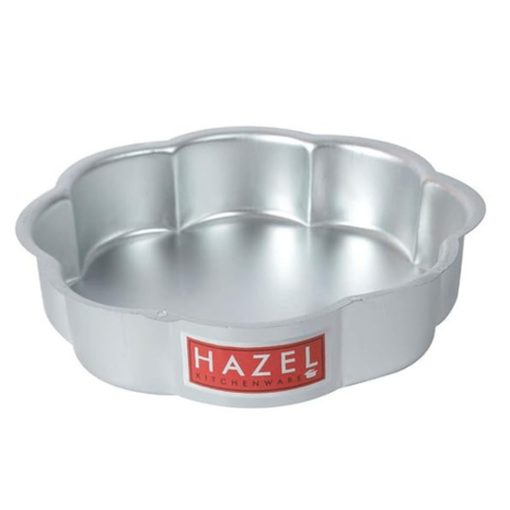 Hazel Aluminium Flower Shape Cake Mould Silver 7.5 Inch